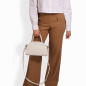 Preview: Henkeltasche als Crossbody Tasche aus Nappaleder Weiß